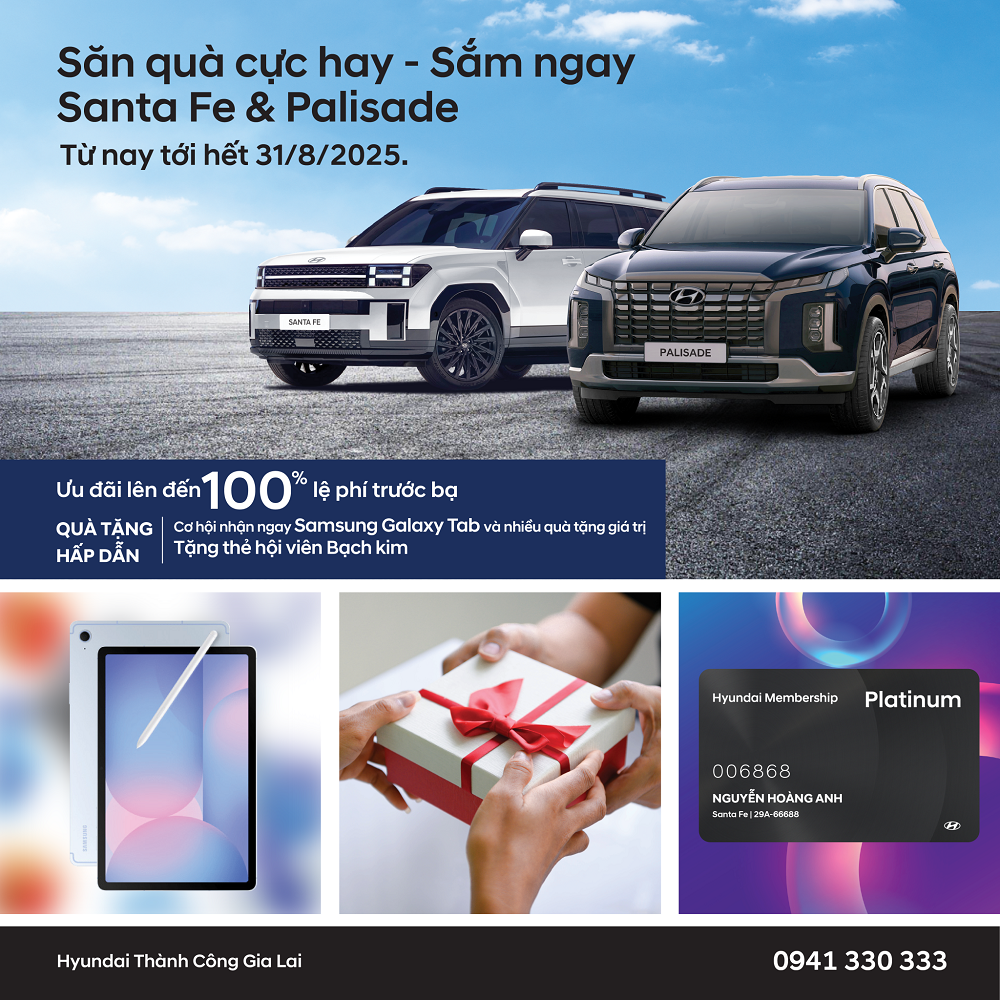 SĂN QUÀ CỰC HAY – SẮM NGAY SANTA FE & PALISADE